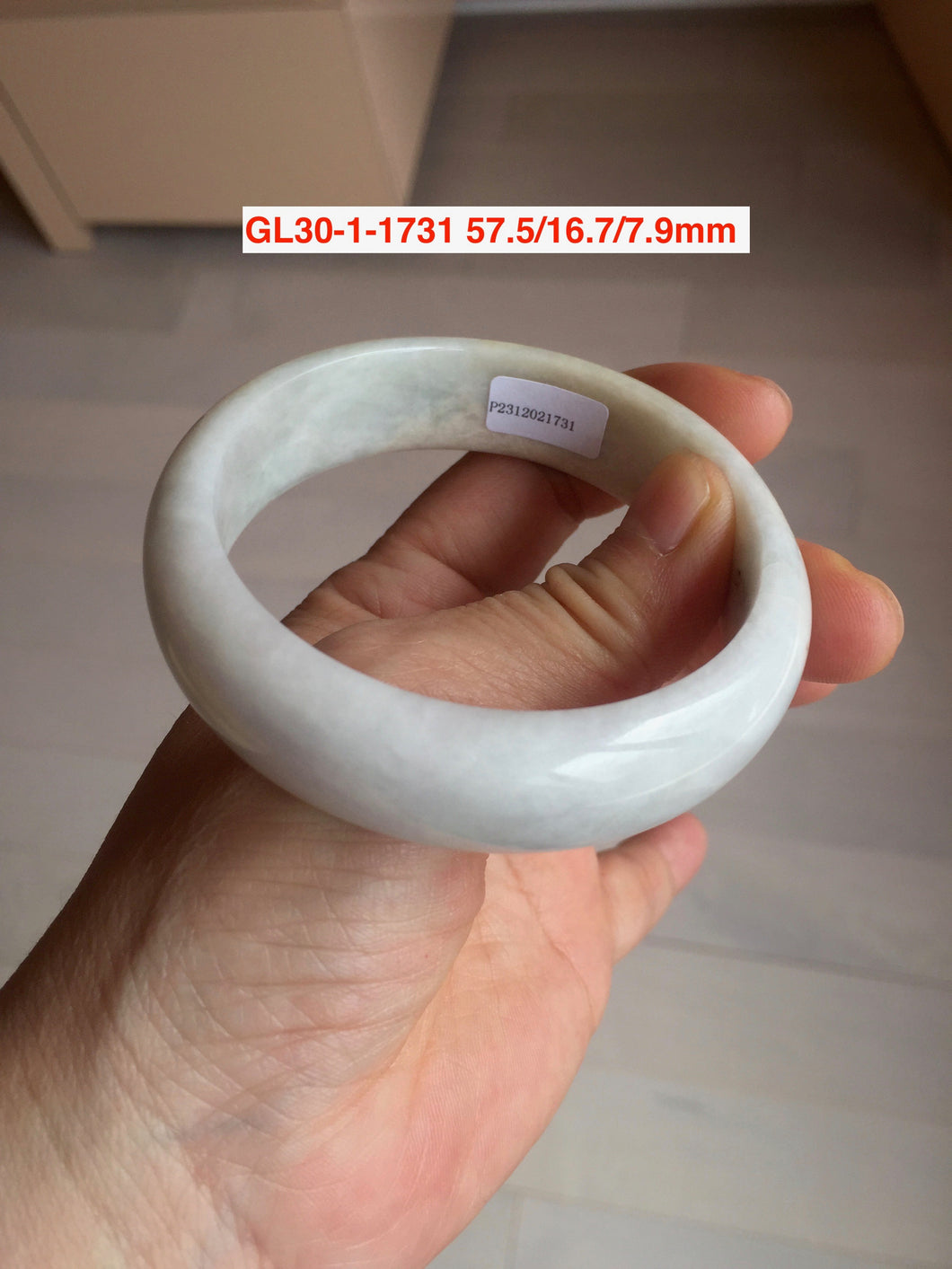 53-59mm Type A 100% Natural light green/yellow/white  Jadeite Jade bangle group GL30 Add-on items, not for sale alone.