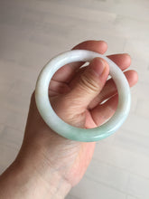 Load image into Gallery viewer, 卖了 53.8mm certified 100% natural type A sunny green/white(白底青) round cut jadeite jade bangle BM40-8048
