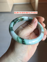 Load image into Gallery viewer, 53-62mm Certified type A 100% Natural deep mottled green green/yellow/brown jungle camouflage color Jadeite bangle group GL29
