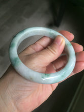 Load image into Gallery viewer, 60.7mm Certified Type A 100% Natural green/white jdeite Jade bangle AE57-4355
