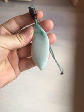 Load image into Gallery viewer, 59mm Type A 100% Natural white green Magnolia Petal pendant/worry stone PB189
