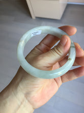 Load image into Gallery viewer, 59.5mm Certified Type A 100% Natural icy watery light green blue Jadeite Jade bangle BN68-2596
