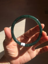 Load image into Gallery viewer, 59.8mm Certified Type A 100% Natural light green/blue/gray Guatemala slim round cut Jadeite bangle BP208-1019
