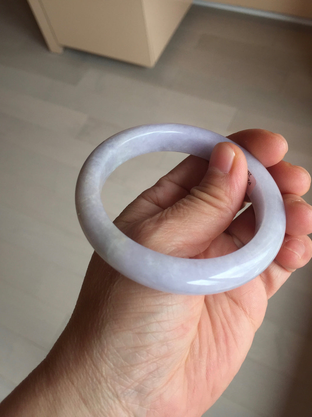 55mm 100% natural type A light purple white jadeite jade bangle BM101-2838