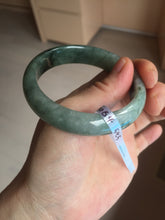 Load image into Gallery viewer, 54.5mm certified 100% natural dark green black jadeite jade bangle AS87-7064
