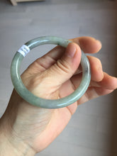 Load image into Gallery viewer, 54mm Certified type A 100% Natural  light green purple gray round cut Jadeite bangle PD35-9606
