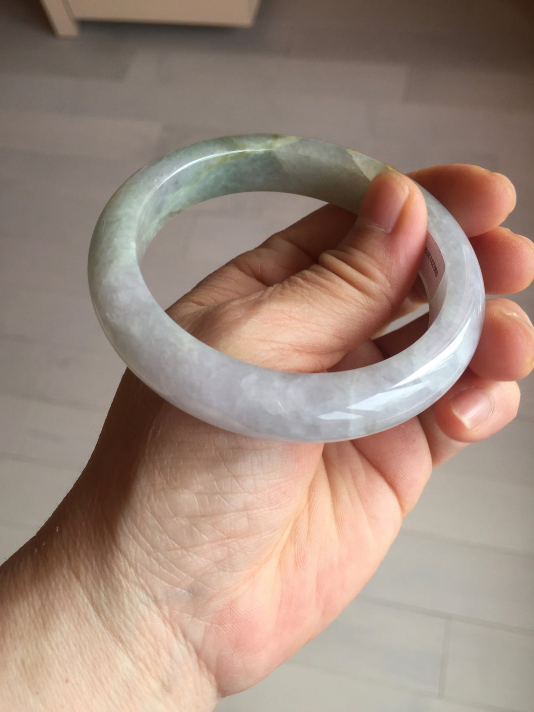 57.5mm Certified Type A 100% Natural white/light purple/brown/yellow (FU LU SHOU) Jadeite Jade bangle BF103-8635