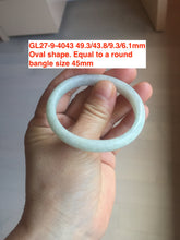 Load image into Gallery viewer, 44-51 mm Type A 100% Natural light green/yellow/gray oval Jadeite Jade bangle group  for kids/small adult hand GL27 Add-on item.
