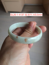 Load image into Gallery viewer, 52.8mm certified 100% natural Type A light green red yellow gray thin jadeite jade bangle group GL20
