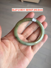 Load image into Gallery viewer, 44-49.2 mm Type A 100% Natural light green/yellow/gray oval Jadeite Jade bangle group  for kids/small adult hand GL27 Add-on item.
