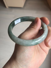 Load image into Gallery viewer, 60.5mm Certified Type A 100% Natural dark green/gray Jadeite Jade bangle S88-7057
