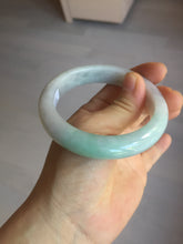 Load image into Gallery viewer, 56.5mm certified 100% natural type A white/light green white purple jadeite jade bangle AH100-0545
