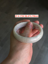 Load image into Gallery viewer, Sale! Type A 100% Natural light green/white chubby Jadeite Jade bangle with defects group GL37
