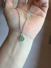 Load image into Gallery viewer, 7x6mm 100% natural type A icy watery light green dainty Jadeite Jade pendant PA165
