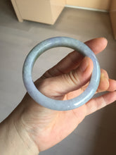 Load image into Gallery viewer, 54.5mm Certified type A 100% Natural dark green gray brown purple two-tone(半山半水) serenity Jadeite bangle PB204-3360
