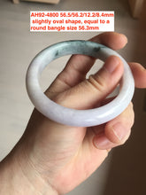 Load image into Gallery viewer, Type A 100% Natural dark green/white/purple Jadeite Jade bangle group AH92
