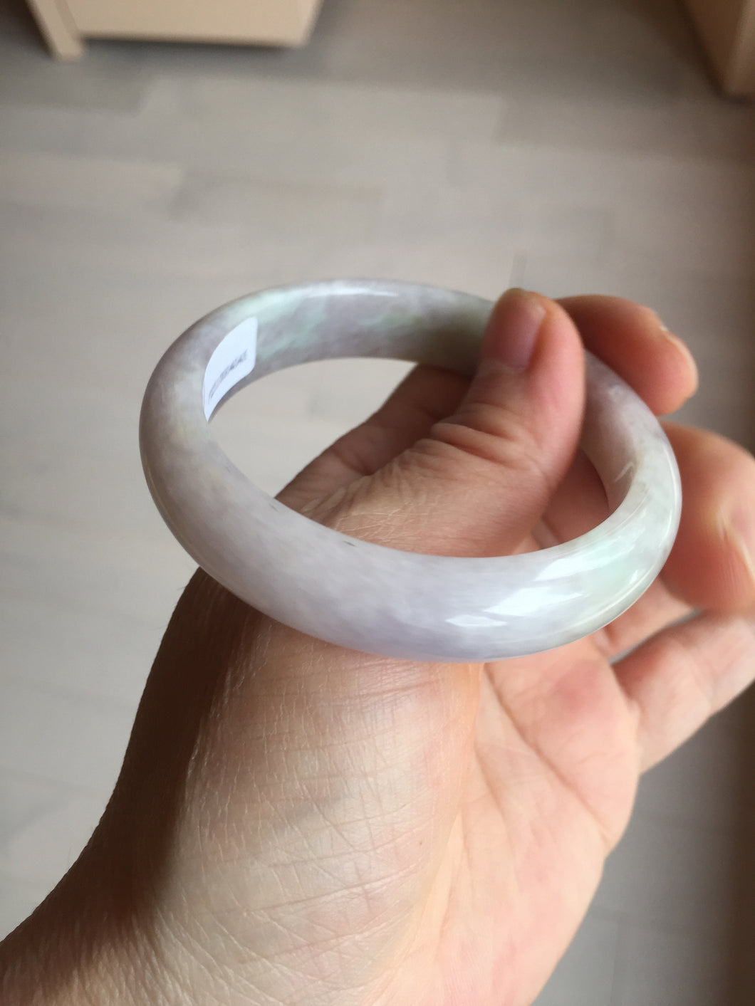 51.5mm certified 100% natural type A green/white/purple jadeite jade bangle BN39-4045