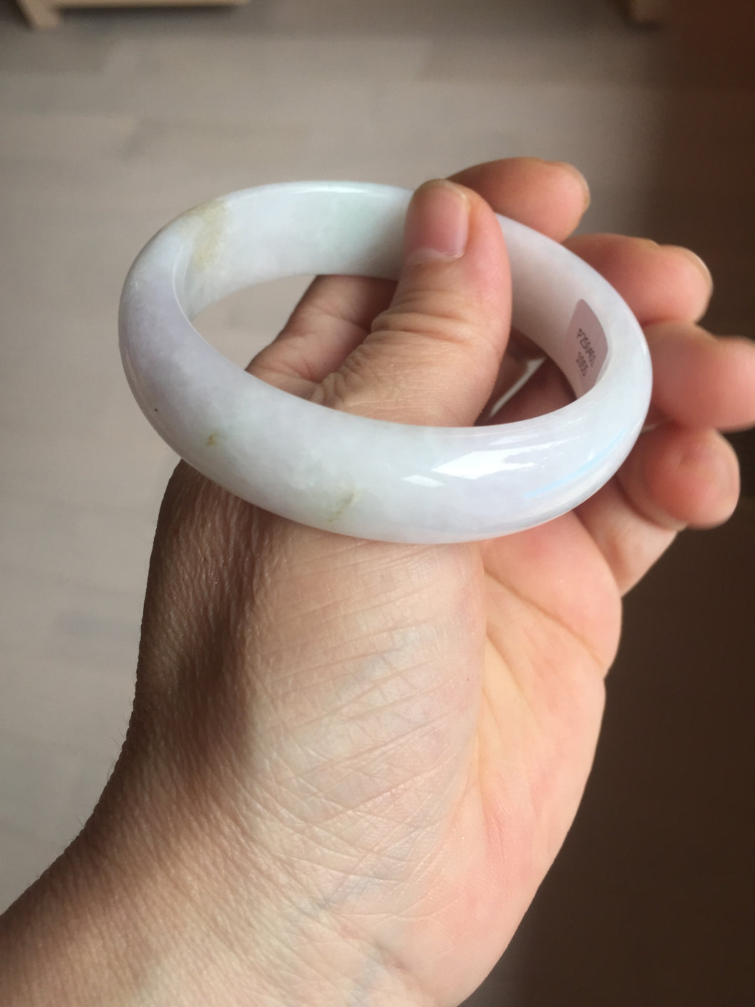 54mm Certified type A 100% Natural light green purple white Jadeite bangle BP170-1055