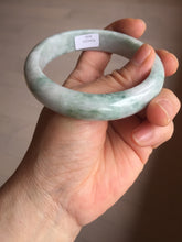 Load image into Gallery viewer, 59mm Certified Type A 100% Natural dark green/white/black Jadeite Jade bangle PA37-4165
