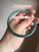 Load image into Gallery viewer, Type A 100% Natural dark green/white/black Jadeite Jade bangle (with defects) group 1
