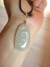 Load image into Gallery viewer, 100% Natural type A icy watery fine texture Jadeite Jade RuYi(如意) pendant AY21
