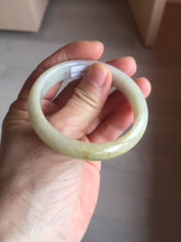 Load image into Gallery viewer, 52mm certified Type A 100% Natural yellow brown white Jadeite Jade bangle AU23-0242
