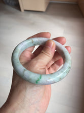 Load image into Gallery viewer, 58.5mm Certified Type A 100% Natural light green/sunny green/brown/black/purple(Rocky Mountain Dusk) chubby Jadeite bangle PD89-1092
