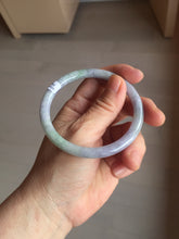 Load image into Gallery viewer, 58mm certified 100% natural Type A light green purple round cut jadeite bangle PB250-5664
