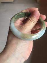 Load image into Gallery viewer, 55.5mm certificated Type A 100% Natural oily dark green/yellow/brown Jadeite Jade bangle D132-4069
