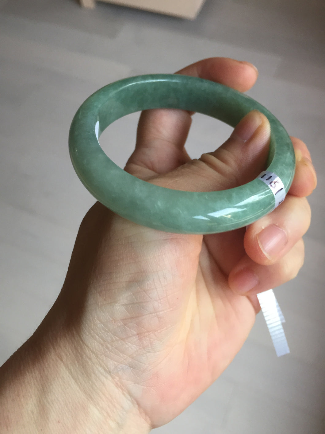 54.9mm certified natural 100% natural Type A green jadeite jade bangle AF92-1161