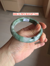 Load image into Gallery viewer, 54-63mm certified Type A 100% Natural dark green/white/black jungle camouflage color Jadeite Jade bangle group with defects GL50
