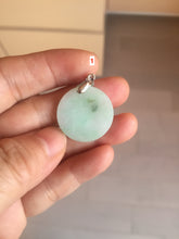 Load image into Gallery viewer, 100% Natural type A sunny green/yellow round Jadeite Jade safe and sound pendant group BL145
