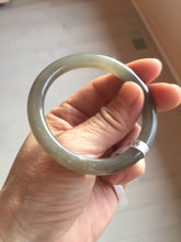 Load image into Gallery viewer, Sale! Certified 50.6mm 100% Natural icy gray nephrite Hetian Jade bangle HT24-3358
