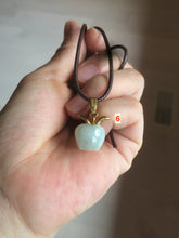 Load image into Gallery viewer, 100% natural type A green/white 3D apple jadeite jade pendant AQ75
