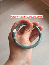Load image into Gallery viewer, Sale! Certified type A 100% Natural dark green/blue/black/gray slim round cut guatemala  Jadeite bangle(different size with defects) group GL30
