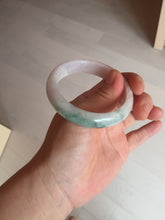 Load image into Gallery viewer, 52.8mm Certified Type A 100% Natural dark green/white/purple Jadeite Jade bangle BL83-4052

