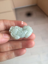 Load image into Gallery viewer, 全卖了 100% natural jadeite jade 3D PiXiu(貔貅) pendant/handhold worry stone BG48
