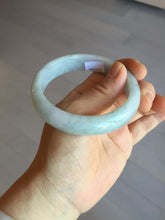 Load image into Gallery viewer, 57mm Certified type A 100% Natural light green white Jadeite bangle AX141-0794
