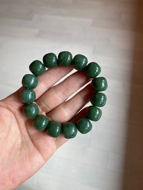 New 100% Natural RED GREEN Peach Blossom stone stone Bracelet 62MM