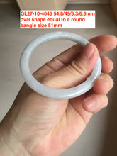 Load image into Gallery viewer, 44-51 mm Type A 100% Natural light green/yellow/gray oval Jadeite Jade bangle group  for kids/small adult hand GL27 Add-on item.
