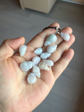 Load image into Gallery viewer, Type A 100% Natural green white purple 3D Jadeite conch pendant PD188
