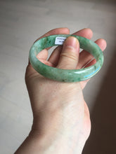 Load image into Gallery viewer, 55mm Certified type A 100% Natural sunny green yellow brown oval Jadeite bangle AD114-6635
