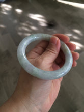 Load image into Gallery viewer, 54.7mm certified 100% natural type A light green/purple/yellow (FU LU SHOU) chubby round cut jadeite jade bangle BG70-2939
