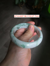 Load image into Gallery viewer, 52-58mm certified type A 100% Natural dark green/white/purple Jadeite Jade bangle group U7
