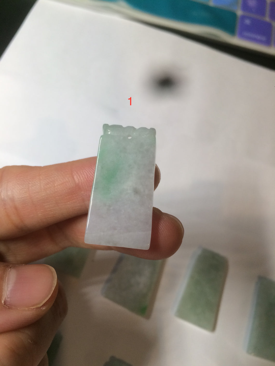 100% Natural type A icy watery light green/sunny green Jadeite Jade safe and sound pendant BF97