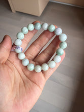 Load image into Gallery viewer, 10mm 100% natural type A green yellow white jadeite jade beads bracelet group PB152
