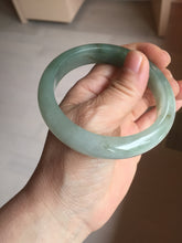 Load image into Gallery viewer, 57.5mm Certified 100% natural Type A icy watery oily dark green/gray(油青) jadeite jade bangle PC119-0352
