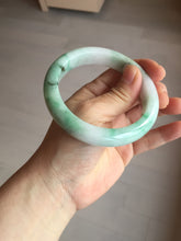 Load image into Gallery viewer, 58.7mm 100% natural certified sunny green/white(白底青) jadeite jade bangle BK82-5231
