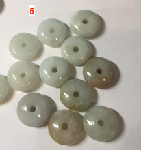 Load image into Gallery viewer, 14mm Type A 100% Natural white light green purple yellow Jadeite Jade abacus bead pendant group BP91 Add-on item
