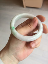 Load image into Gallery viewer, 53.2mm certificated Type A 100% Natural sunny green white(白底青) Jadeite Jade bangle BN74-3873
